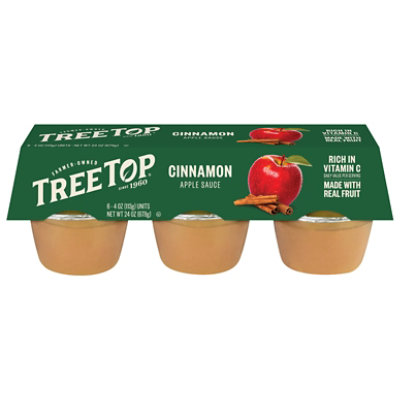 Tree Top Apple Sauce Cinnamon Cups - 6-4 Oz - Image 1