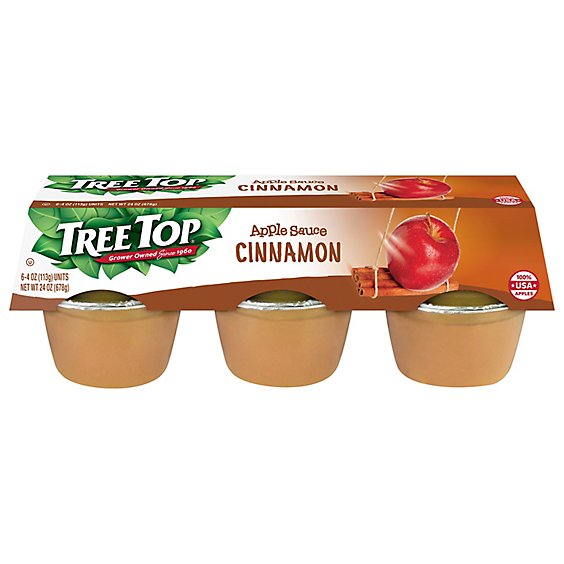Tree Top Apple Sauce Cinnamon Cups - 6-4 Oz