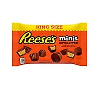 Reeses Peanut Butter Cups Milk Chocolate Unwrapped Minis King Size - 2.5 Oz