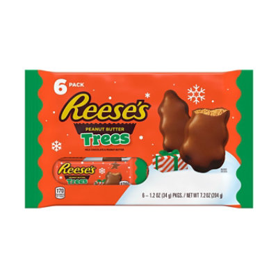 Reese's Milk Chocolate Peanut Butter Trees Candy Packs - 6-1.2 Oz - Image 1