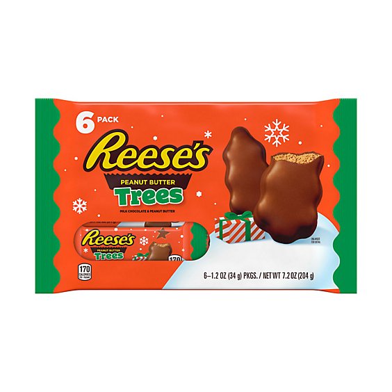 Reese's Milk Chocolate Peanut Butter Trees Candy Packs - 6-1.2 Oz