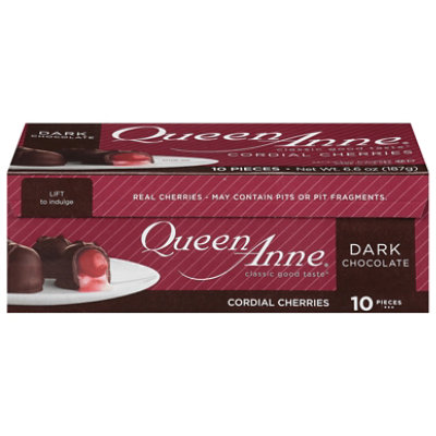 Queen Anne Cordial Cherries Dark Chocolate - 6.6 Oz