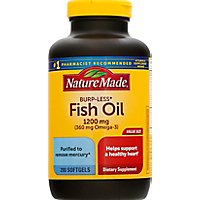 Nature Made Fish Oil Liquid Softgels 1200 mg Burp-Less - 200 Count - Image 2