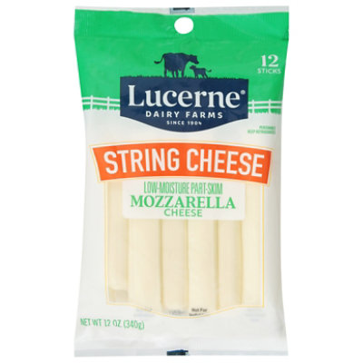 Lucerne Cheese String Cheese Mozzarella 12 Pack - 12 Oz - Image 3