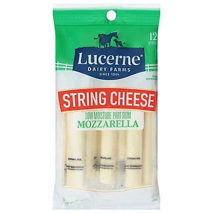 Lucerne Cheese String Cheese Mozzarella 12 Pack - 12 Oz - Image 2