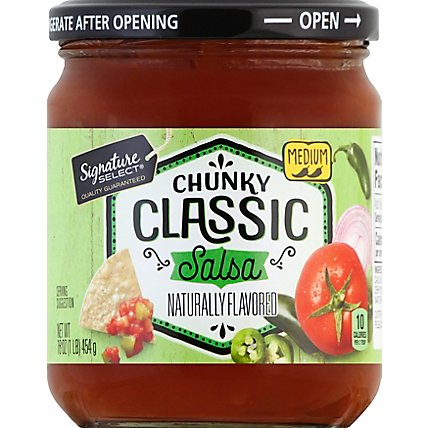 Signature SELECT Salsa Chunky Classic Medium Jar - 16 Oz - Image 2