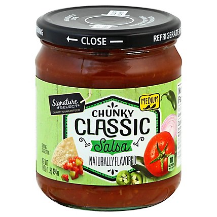 Signature SELECT Salsa Chunky Classic Medium Jar - 16 Oz - Image 1