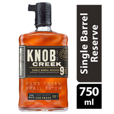 Knob Creek Whiskey Bourbon Kentucky Straight Single Barrel Reserve 120 Proof - 750 Ml - Image 1