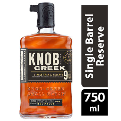 Knob Creek Whiskey Bourbon Kentucky Straight Single Barrel Reserve 120 Proof - 750 Ml