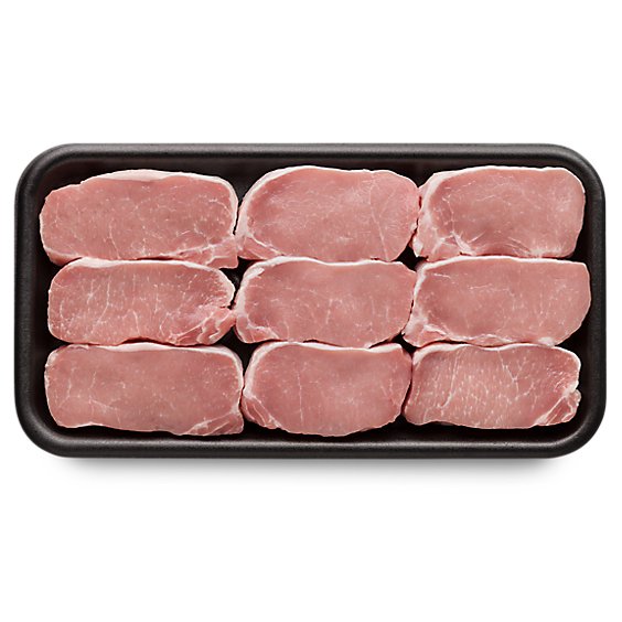 Open Nature Pork Loin Top Loin Chop Boneless Thin Cut Extreme Value Pack - 2 LB