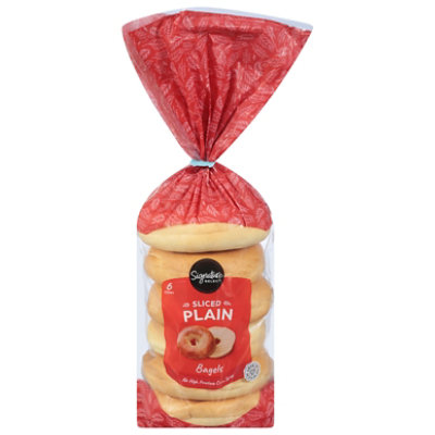 Signature SELECT Bagels Sliced Plain 6 Count - 18 Oz - Image 3