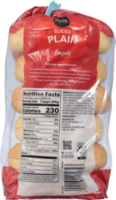 Signature SELECT Bagels Sliced Plain 6 Count - 18 Oz - Image 6