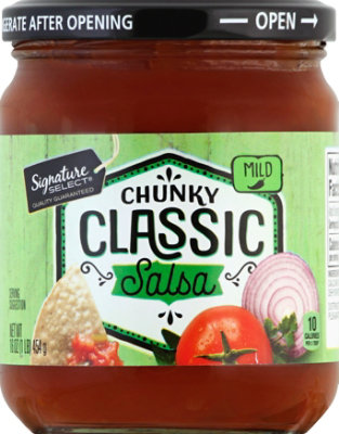 Signature SELECT Chunky Classic Mild Salsa Jar - 16 Oz - Image 2