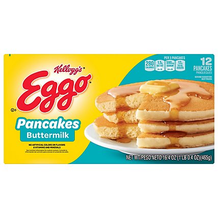 Eggo Frozen Pancakes Breakfast Buttermilk 12 Count - 16.4 Oz - Image 1