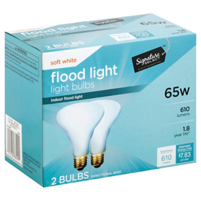 Signature SELECT Light Bulb Indoor Flood Light Soft White 65W 610 Lumens - 2 Count - Image 1