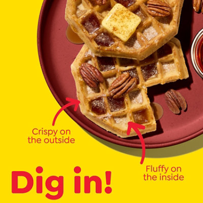 Eggo Thick and Fluffy Frozen Waffles Cinnamon Brown Sugar Frozen Breakfast - 6 - 11.6 Oz - Image 4