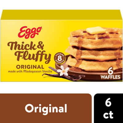 Eggo Thick and Fluffy Frozen Waffles Breakfast Original 6 Count - 11.6 Oz - Image 1