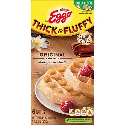 Eggo Thick and Fluffy Frozen Waffles Breakfast Original 6 Count - 11.6 Oz - Image 4