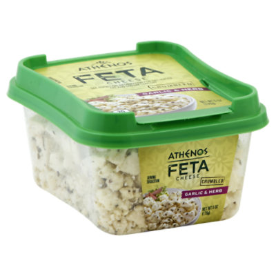 Athenos Cheese Feta Crumbled Garlic & Herb - 6 Oz - Shaw's