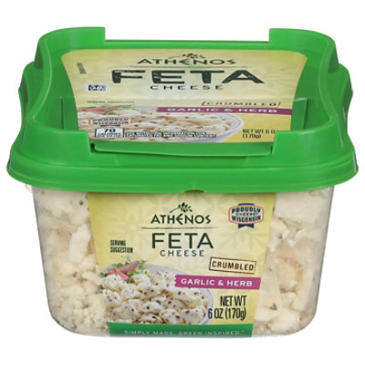 Athenos Cheese Feta Crumbled Garlic & Herb - 6 Oz - Image 1