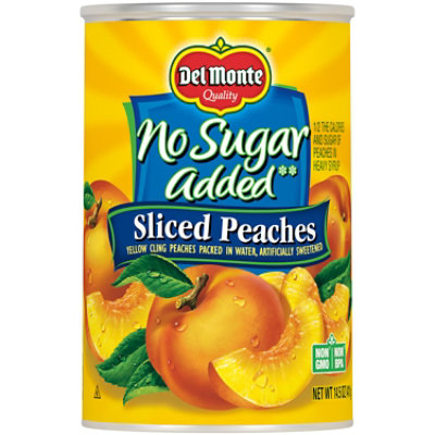 Del Monte No Sugar Added Yellow Cling Sliced Peaches - 14.5 Oz