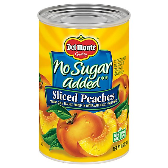 Del Monte Peaches Sliced No Sugar Added - 14.5 Oz
