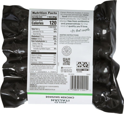 Open Nature Sausage Chicken Mild Italian - 12 Oz - Image 6