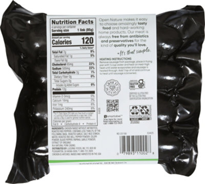 Open Nature Roasted Red Pepper & Garlic Chicken Sausage - 12 oz - Image 5