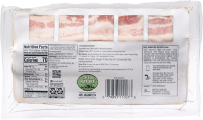 Open Nature Bacon Applewood Smoked Center Cut Uncured - 12 Oz - Image 7