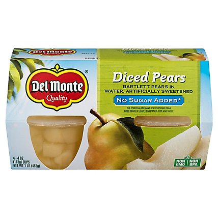 Del Monte Pears Diced Cups - 4-4 Oz - Image 3