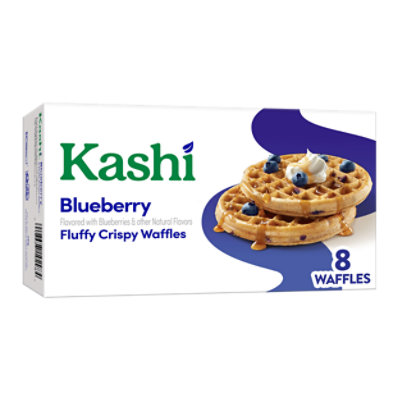 Kashi Frozen Waffles Vegan Blueberry 8 Count - 10.1 Oz