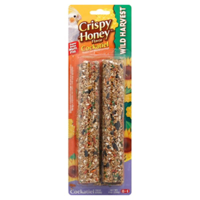 Wild Harvest Bird Treat Sticks Cockatiel Mini Crispy Honey Flavor Pouch