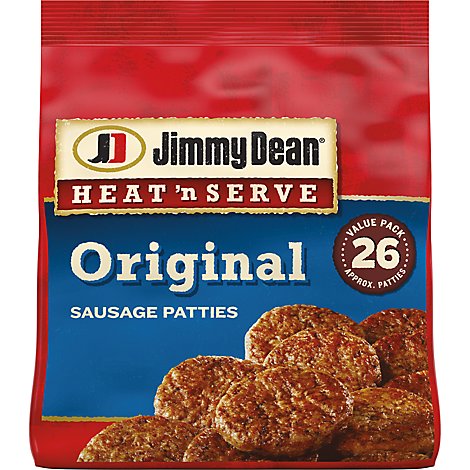 Jimmy Dean Heat N Serve Sausage Patties Original 26 Count - 23.9 Oz