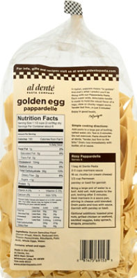 Al Dente Pasta Artisanal Pappardelle Noodles Golden Egg - 12 Oz - Image 6