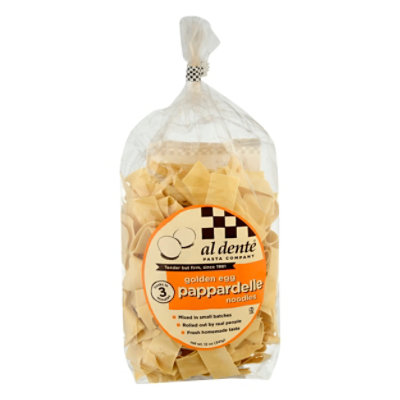 Al Dente Pasta Artisanal Pappardelle Noodles Golden Egg - 12 Oz