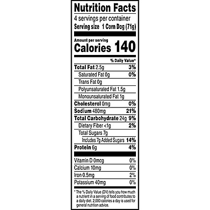 MorningStar Farms Meatless Corn Dogs Plant Based Protein Vegan Meat Original 4 Count - 10 Oz - Image 6