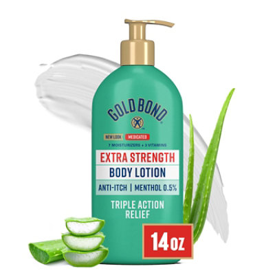 Gold Bond Medicated Extra Strength Body Lotion, Moisturizes, Relieves and Soothes, 14 oz. Gold Bond Lotion