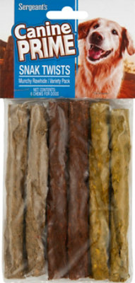 Sergeants Canine Prime Dog Treats Snack Twists Munchy Rawhide Variety Pouch - 6 Count - Image 2