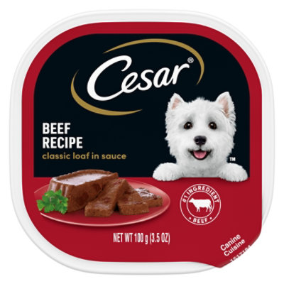  Cesar Classic Loaf In Sauce Beef Recipe Soft Wet Dog Food - 3.5 Oz 