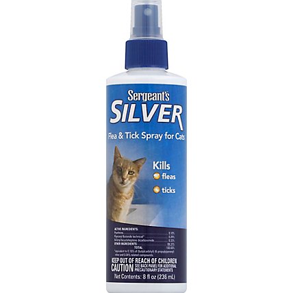 Sergeants Silver Flea & Tick Spray For Cats Bottle - 8 Fl. Oz. - Image 2