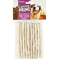 Sergeants Canine Prime Dog Treats Twists Sticks Natural Rawhide Pouch - 20 Count - Image 2