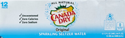 Canada Dry Original Sparkling Seltzer Water In Can - 12-12 Fl. Oz. - Image 1