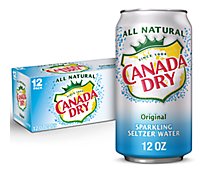 Canada Dry Original Sparkling Seltzer Water In Can - 12-12 Fl. Oz.