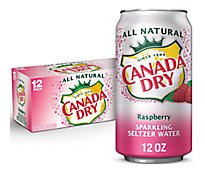 Canada Dry Seltzer Water Sparkling Raspberry - 12-12 Fl. Oz.