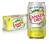 Canada Dry Lemon Lime Sparkling Seltzer Water Bottle - 12-12 Fl. Oz.