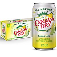 Canada Dry Seltzer Water Sparkling Lemon Lime - 12-12 Fl. Oz. - Image 1