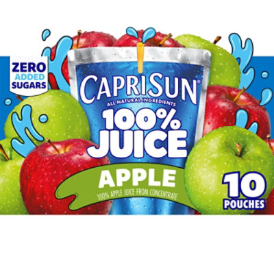 Capri Sun 100% Juice Paw Patrol Naturally Flavored 100% Apple Juice Pouches - 10-6 Fl. Oz.