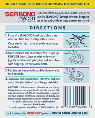 Sea-Bond Denture Adhesive Seals Triple Action Lowers Orignal - 30 Count - Image 4