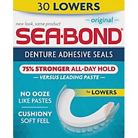 Sea-Bond Denture Adhesive Seals Triple Action Lowers Orignal - 30 Count - Image 2