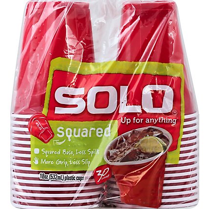 SOLO Cups Plastic Squared 18 Ounce Bag - 30 Count - Image 2